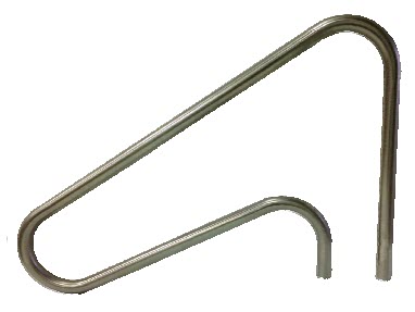 Spruce 8" Dip To Pool, Return To Deck Marine Grade Handrail - Stainless Steel